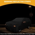 thumbnail image 3 of Funda para auto impermeable para todo clima, protección exterior contra el sol y la lluvia, con tiras reflectantes, negra para Lincoln Aviator, 3 of 5