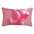 thumbnail image 1 of Balery Pink Balloon Puppy Art Funda de Cojín Estampada, Regalos para Mujeres, Regalos de Amor para Ella, Regalos para Novia o Esposa, Funda de Almohada-16"x24", 1 of 6