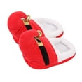 thumbnail image 4 of GOOHOCHY 1 par de pantuflas cálidas de felpa antideslizantes, regalo de Navidad para adultos y niños, color rojo, talla 35-41, 4 of 8