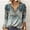 Blue, variant on Womens Tops Long Sleeve Women Casual Printing Long Sleeve Buttons Slim Blouse T-shirt Tops
