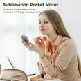 thumbnail image 4 of 12 Pcs Sublimation Pocket Mirrors – Double-Sided Travel Makeup Mirror Blanks for Heat Transfer, 2X Magnification, DIY Cosmetic Mirrors for Women, Square & Round-Cornered, 4 of 5