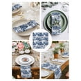 thumbnail image 4 of Hokiten Kitchen Dinner Napkins Set of 8 Blue Garden Cloth Napkins Reusable Washable Table Napkins for Weddings Cocktail Parties Holiday Table Decor 20x20 Inch, 4 of 8