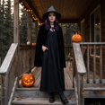 thumbnail image 5 of Halloween Witch Hat for Women Wide Foldable Knit Halloween Party Knitted Wool Hats for Cosplay Witch Costume, 5 of 6
