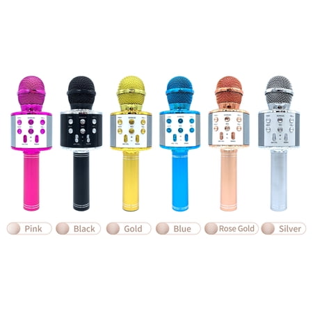 for Singing Recording with Colorful Handheld Microphones Karaoke Microphone Home KTV Player for Home Party 5 Variable Sounds
