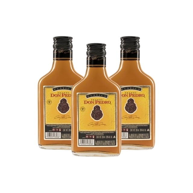 Pack de 3 Brandy Don Pedro clasico 200ml