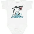 thumbnail image 3 of Inktastic Great White Shark Jumping Boys or Girls Baby Bodysuit, 3 of 5