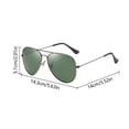 thumbnail image 3 of Gafas de marco de metal Gafas de sol de aviación de doble puente de moda Protección solar FLhrweasw Nuevo, 3 of 6