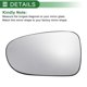 thumbnail image 2 of Reemplazo de vidrio de espejo retrovisor convexo del lado del conductor izquierdo calefaccionado para Ford Galaxy 1995-2006, 2 of 6