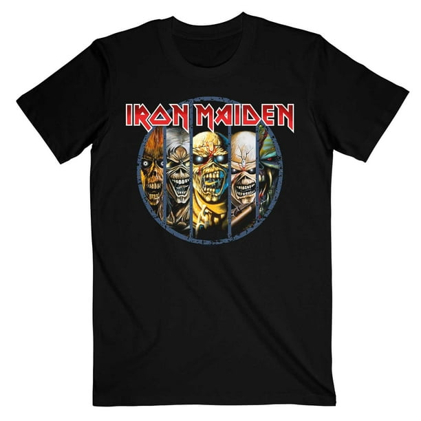 Iron Maiden - Camiseta Eddie Evolution para Adultos Unisex (Negro)