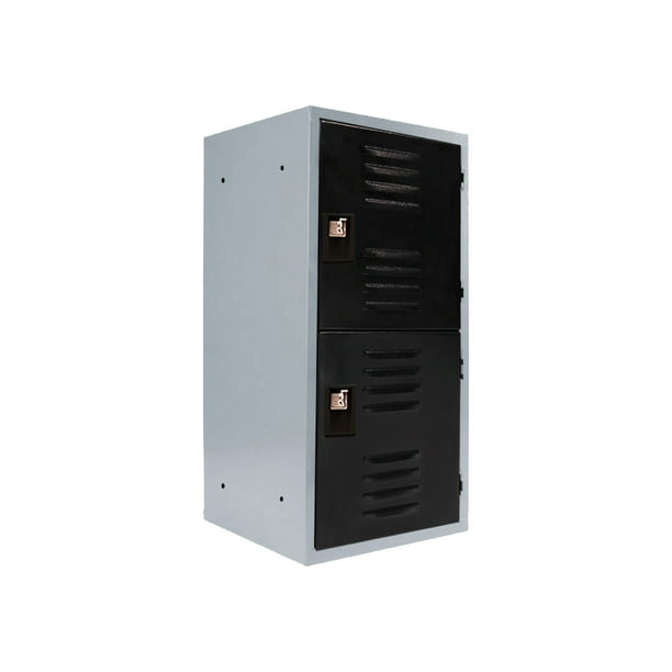 Locker Casillero Multiusos Alvek 2 Puertas con Ventilación Color Negro — Sistema para Candado