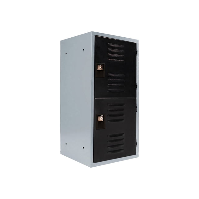 Locker Casillero Multiusos Alvek 2 Puertas con Ventilación Color Negro — Sistema para Candado
