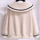 thumbnail image 3 of Sanrioes Anime Kuromi Cinnamorol Girl Princess Dress Kids Collegiate Style Sweater Spring Tops+Pleated Skirt Outfits Pullover, 3 of 5
