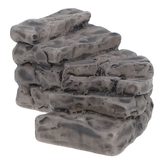 Raindrops Grey Resin Miniature Stone Step Fairy Garden Decor Unique Design for Micro Landscape 1.5 Inch