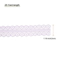 thumbnail image 2 of Unique Bargains 1.2 Inch Wide 25 Yard Lace Ribbon Floral Pattern Light Purple Lace Trim Ribbon for Gift Wrapping, Wedding Decor, 2 of 5