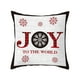 thumbnail image 3 of Juego de 4 fundas de almohada decorativas cuadradas de 18 x 18 pulgadas con diseño de copos de nieve y árbol de Navidad, 3 of 5