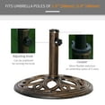 thumbnail image 4 of Outsunny Patio Umbrella Base Stand, Fit Dia. 1.5", 2" Pole, Bronze, 4 of 10