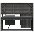thumbnail image 2 of vidaXL Canapé de Jardin avec Table et Coussins en Rotin Gris en Forme de L, 2 of 5