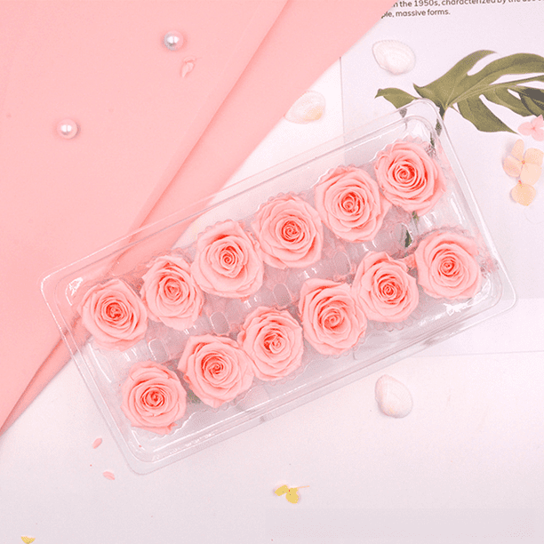 Regalo de San Valentín Tanabata Flor eterna Grado B 3-4 cm Cabeza de rosa Ramo de rosas de bricolaje Decoración de boda a juego