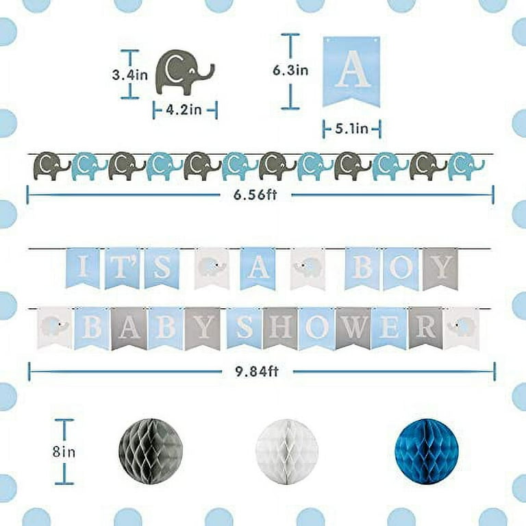 ADLKGG Baby Shower Decorations for Boy Elephant - Elephant Garland, It's A Boy Baby Shower Banners, Oh Baby Balloons, Elephant Balloons, Confetti Balloon, Paper Honeycomb Balls - Blue - Walmart.com adlkgg-baby-shower-decorations-for-boy-elephant-elephant-garland-it-s-a-boy-baby-shower-banners-oh-baby-balloons-elephant-balloons-confetti-balloon-paper-honeycomb-balls-blue-walmart-com
