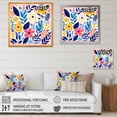 thumbnail image 4 of Designart "Floral Pattern in the Style of Henri Matisse IV" Floral Wall Art - Traditional Blue Assorted Bouquets Bedroom Canvas Wall Art, 4 of 6
