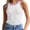 White, variant on WEIee Tank Top for Women Shirts for Women Summer Crewneck Sleeveless Blouse Solid Color Lightweight Slim Fit Tops Lady Work Tank Tee Black L