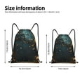 thumbnail image 2 of Saiise Magical Library Butterfly Night Pattern Sports Drawstring Backpack - String Swim Gym Bag with Wet Proof Pocket for Women&Men-Small, 2 of 6