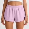 thumbnail image 5 of ibuvkizy Womens Running Shorts Summer Elastic Waist Plus Size Athletic Shorts with Pockets for Walking Gym Hiking, 5 of 8