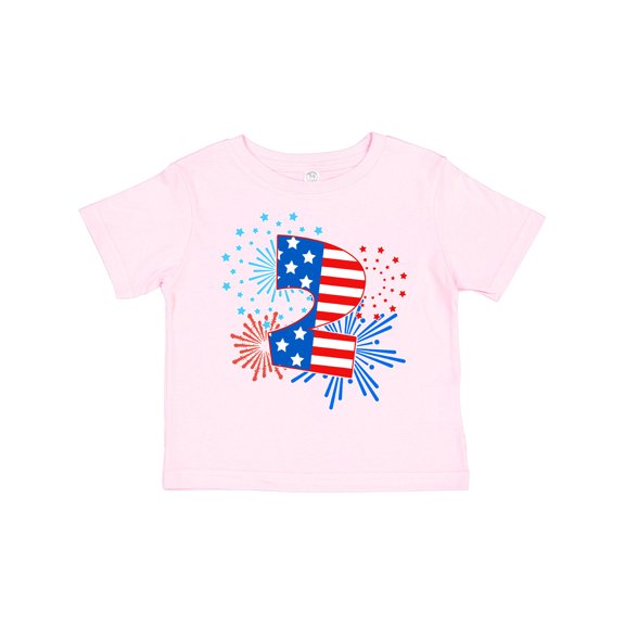 Inktastic Second Birthday Fourth of July Fireworks Boys or Girls Toddler T-Shirt