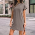 thumbnail image 6 of SUNBS Dresses for Womens Summer Spring T Shirt Dress Vacation Beach Mini Sundress Loose Clothes with Pockets, 6 of 7