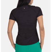 Spyder Womens Ribbed Short Sleeve Tee Black Medium