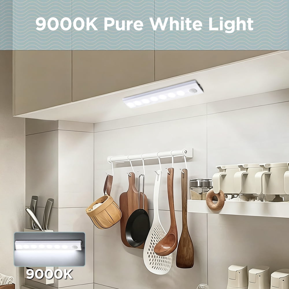 LED Closet Light with Charging Station, Wireless Rechargeable Motion Sensor Lights Indoor, Magnetic Under Cabinet Lighting for Kitchen Bookshelf Wardrobe Cupboard