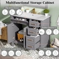 thumbnail image 4 of 36" Gray Modern Bathroom Vanity with Ceramic Sink, Soft-Close Door, and 4 Storage Drawers ,offering a refined look with practical everyday functionality, 4 of 20