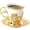 Golden, variant on 1 Set Vintage Design Cappuccino Cups Set Turkish Coffee Cup And Saucer Reusable Espresso Cups Small Tea Cups With Saucers