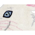 thumbnail image 2 of Pasargad Home Forest Bunny Print 2' x 3' Hand-Tufted Wool White Rug - All Ages, Indoors, 2 of 3