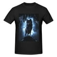 thumbnail image 4 of Bingfone Night Scene Of Wolves Men'S Loose Fit Short-Sleeve Pocket T-Shirt, 4 of 7
