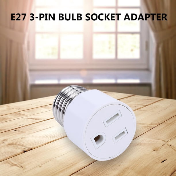 E27 Base a enchufe de EE. UU. Lámpara Base de lámpara Adaptador de enchufe Convertir Ndcxsfigh Libre de BPA