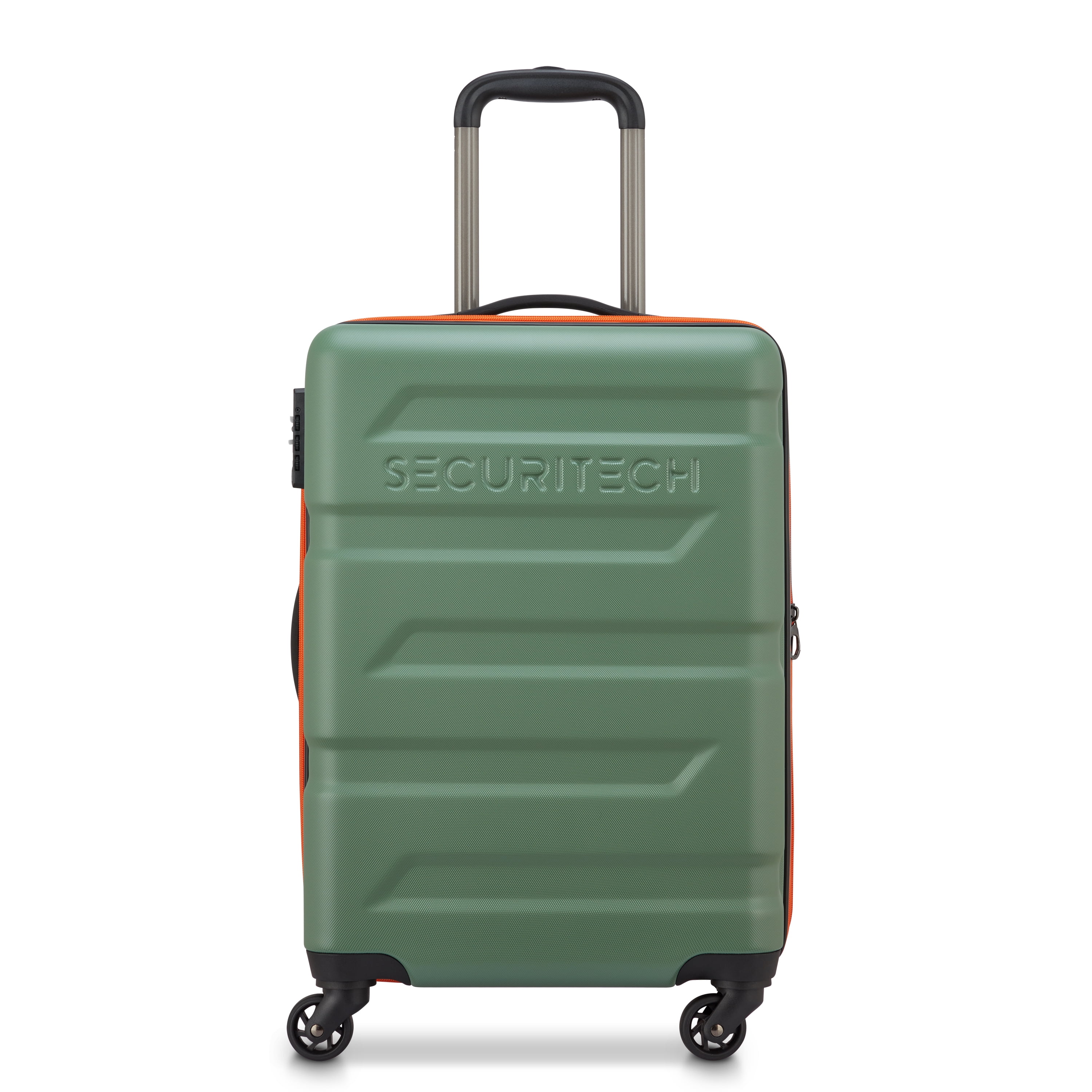Securitech by Delsey, Slash Carry-on Expandable Spinner Luggage, Green