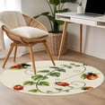 thumbnail image 4 of Ladybugs Eucalyptus Round Area Rug 3Ft Washable Small Circle Rugs for Kitchen Entryway, Spring Botanical Leaves Green Non-Slip Carpet Floor Mats Indoor Outdoor Carpet Runner Aesthetic Home Decor, 4 of 8