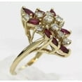 thumbnail image 4 of 2Ct Marquise Cut Lab-Created Ruby Engagement Wedding Ring 14k Yellow Gold Plated Sterling Silver, 4 of 4