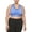 Blue, variant on Intimates Gray Reversible Logo Band Medium Impact Sports Bra Plus 3X