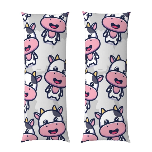 Fotbe Baby Cow Funda para Almohada Corporal con Diseño, Funda de Microfibra Ultrasuave de 20x54 Pulgadas, Ropa de Cama Elegante