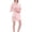 Pink, variant on FRSASU Women's Pajama Dress Solid Color Home Wear V-neck Belt Half Sleeve Pajama Dress Pink 12(XXL)