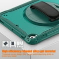 thumbnail image 5 of Dteck Case for iPad Air 2/iPad Pro 9.7"/iPad 5th/6th Generation,Military Grade Shockproof Silicone Protective Cover 360° Rotatable Stand- Shoulder Strap- Handle- Pencil Holder,Darkgreen, 5 of 8
