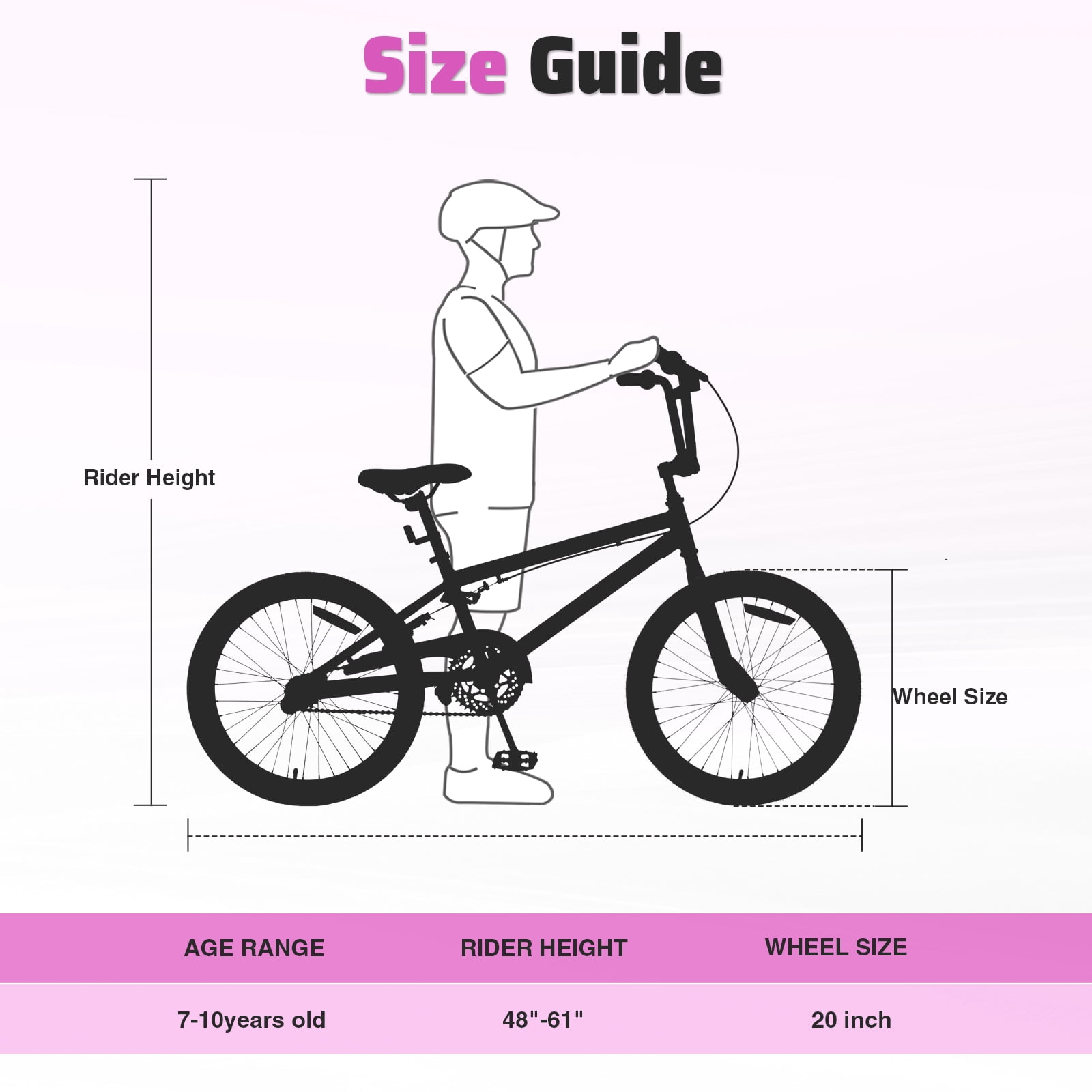 Aukfa 20 inch Freestyle Kids BMX Bike for Boys & Girls,Single Speed Bicycle with Rear Caliper Brake,White