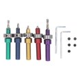 thumbnail image 1 of 5pcs Countersink Drill Bit Set for Wood, Precise Drilling, Alloy Steel, with Depth Stop, for Woodworking and Carpentry, 1 of 4