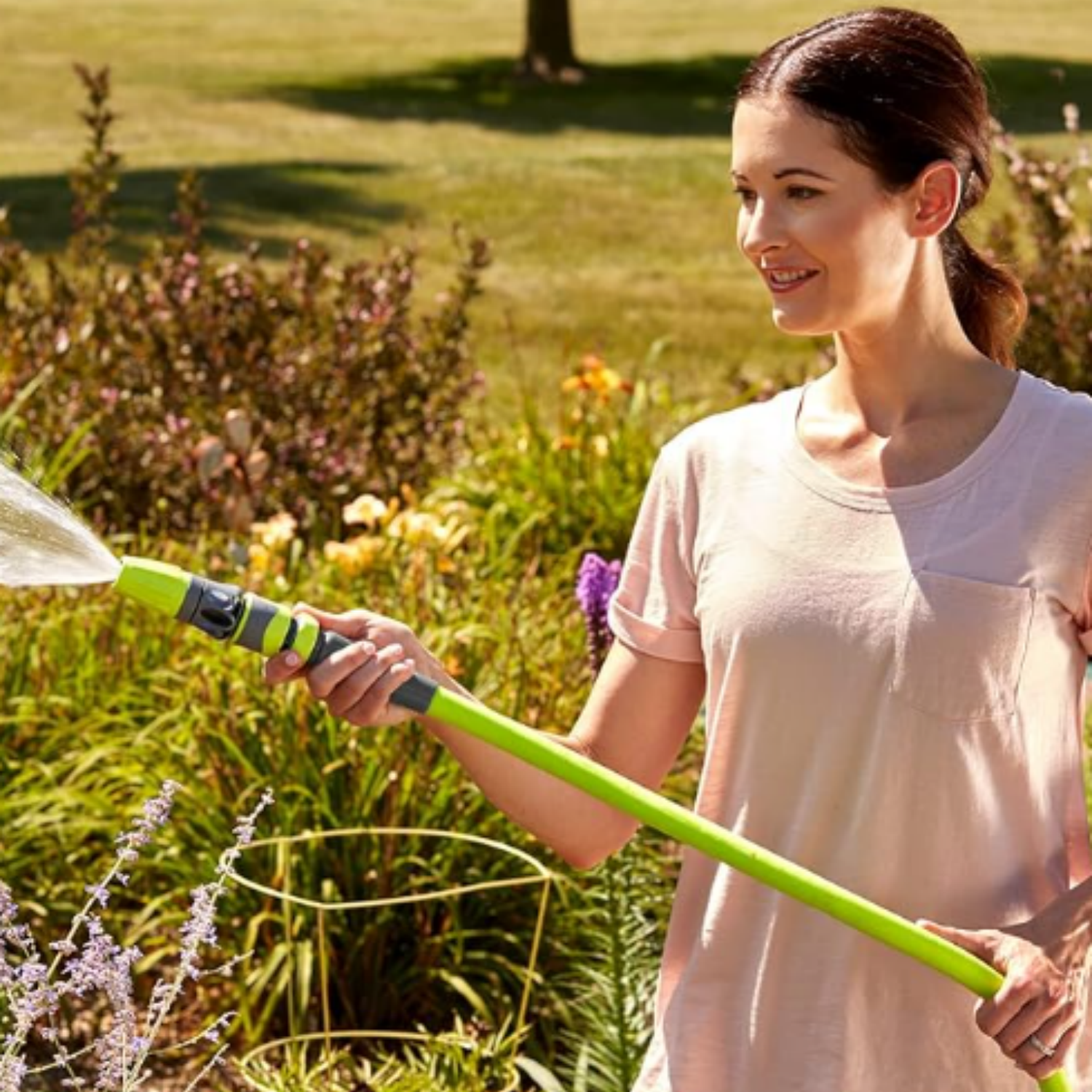 Garden Hose 3/4 in. x 75 ft., Lightweight All-Weather Water Hose, Durable and Flexible, Leak-Free Connections