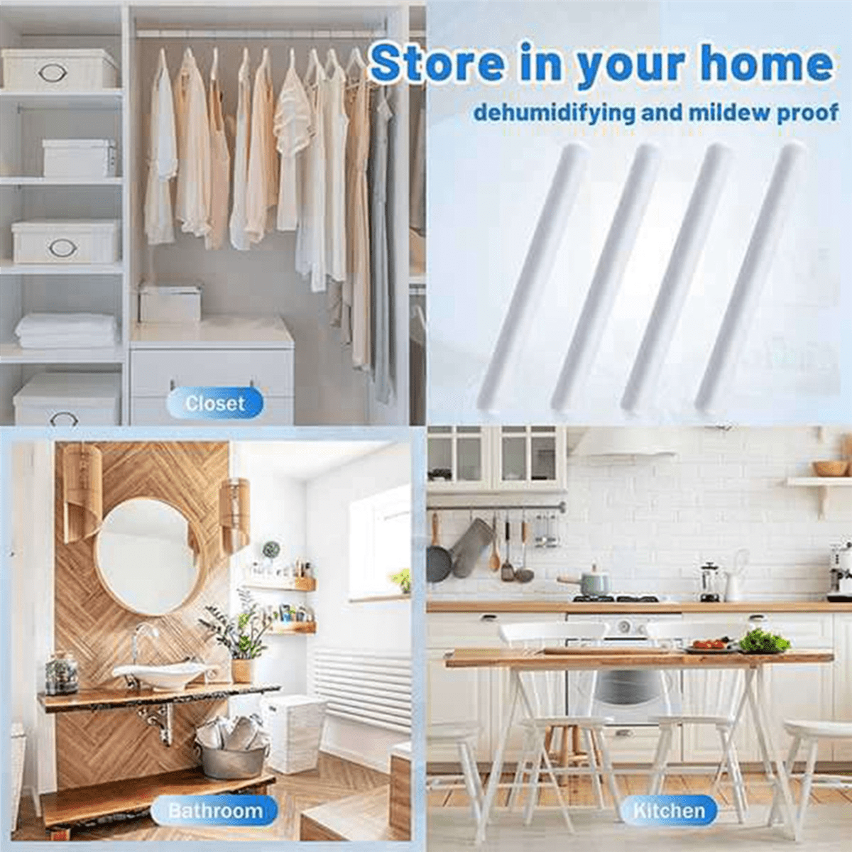 16 Pcs Diatomite Moisture Absorbing Stick Water Absorption Rod Drying Diatomaceous Earth Desiccant