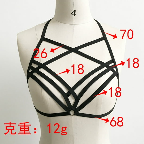 Fvwitlyh Women Fashion Sexy Lingerie Strappy Elastic Hollow Out Bra Bustier  Bandage Women Top Bra Cage 