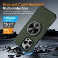 thumbnail image 5 of Allytechgroup Shockproof Case for Apple iPhone 16, [Compatible with Magsafe] Anti-Scratch Rotating Stand Magnetic Cover Heavy Duty Protective Bumper Phone Case Shell for Women Men, Armygreen, 5 of 7
