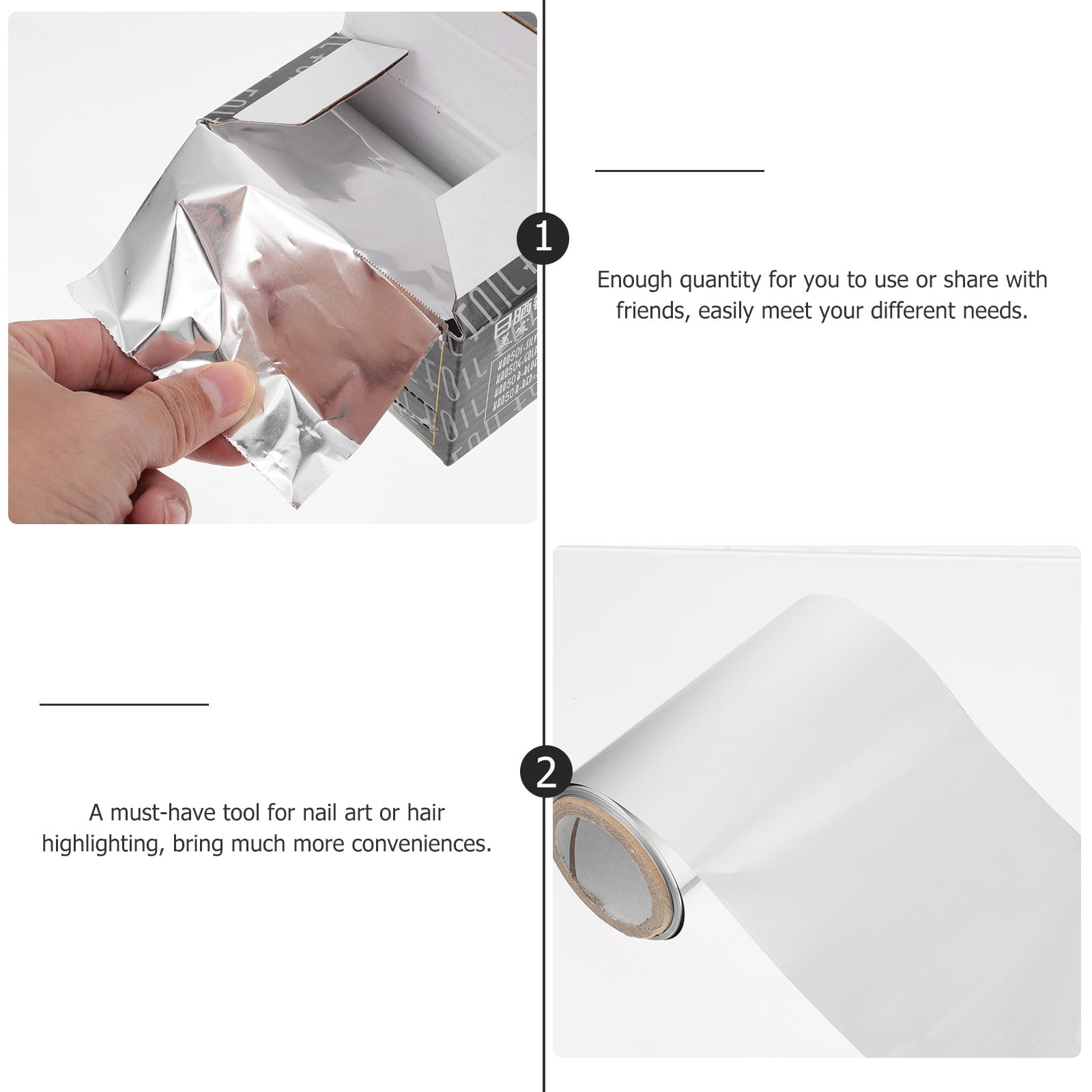 3 Rolls Highlighting Tin Foil Hair Foils Aluminum Foil Sheets for